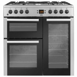 Beko BDVF90X 90cm Dual Fuel Range Cooker in Stainless Steel